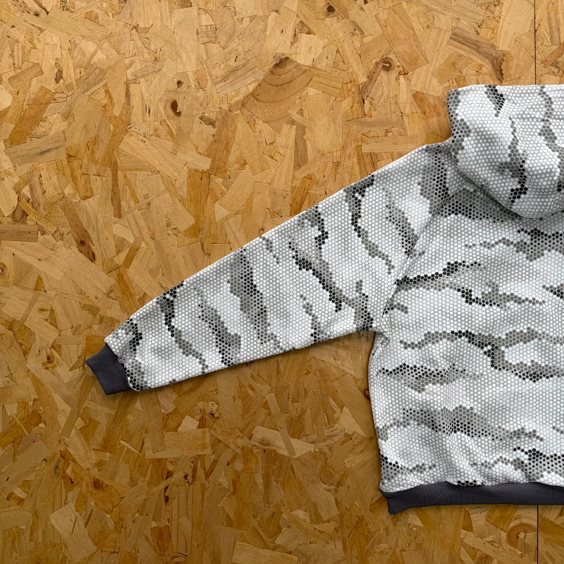 Mertra Serpentine Zip Hoodie - Light Grey