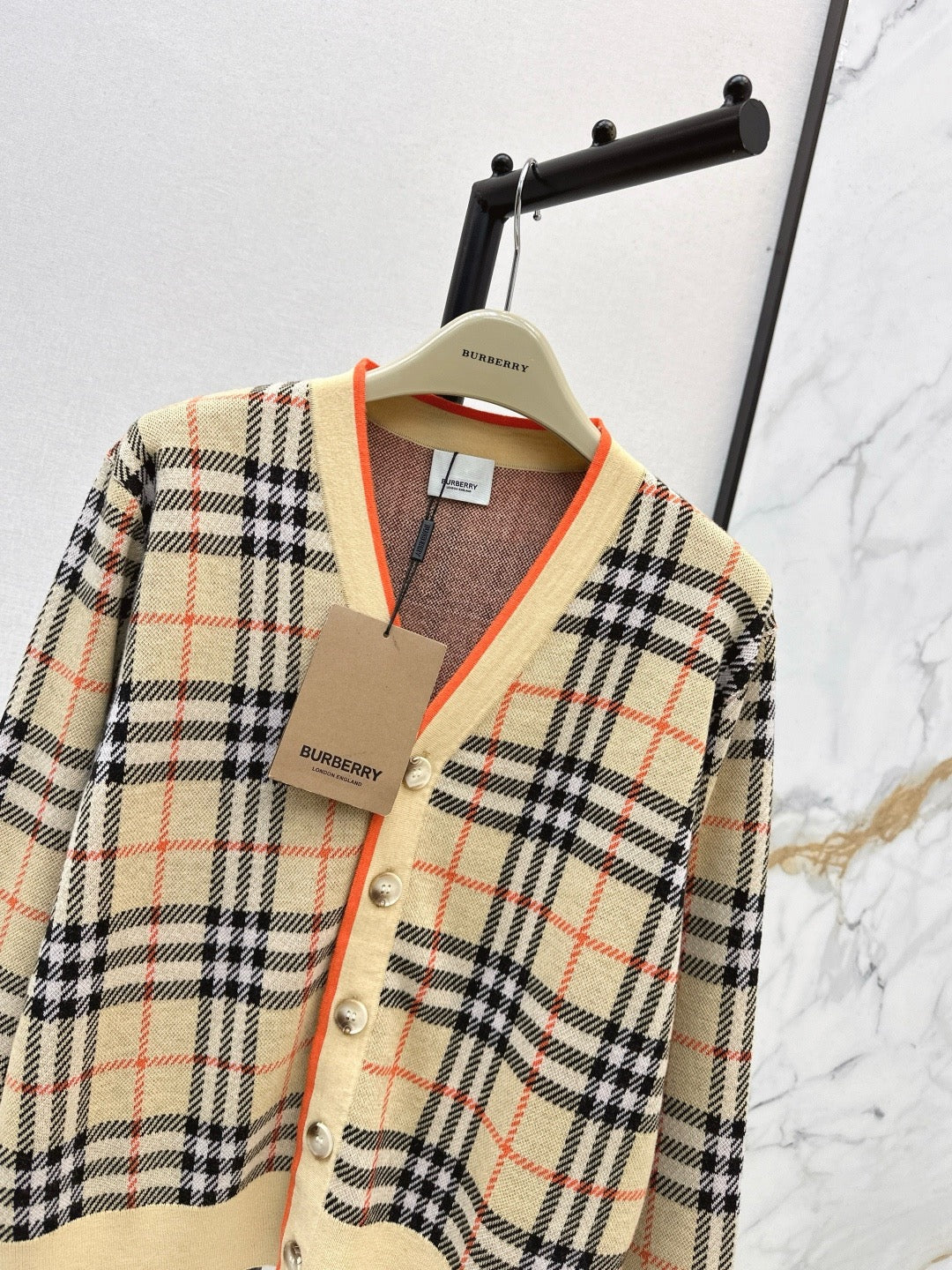 Vintage Check Jacquard Cardigan