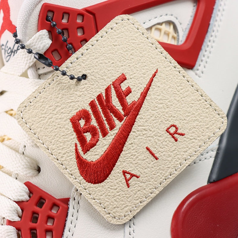 Air Jordan 4 Retro - Sail/Fire Red/Muslin/Black