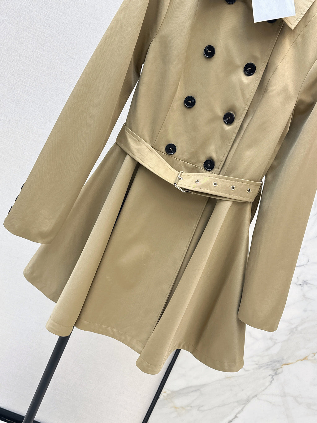 Mid-Length Belted Trench Coat