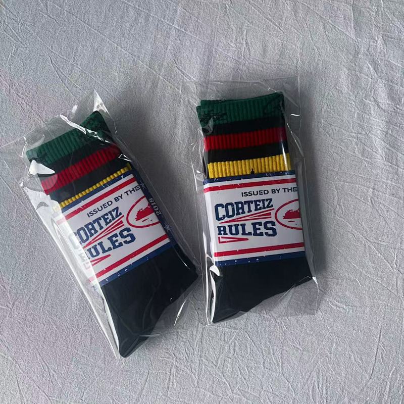 Rasta Flag Star Pattern Crew Socks
