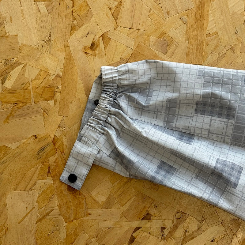 Mertra Patchwork Plaid Jacket - Grey Camo