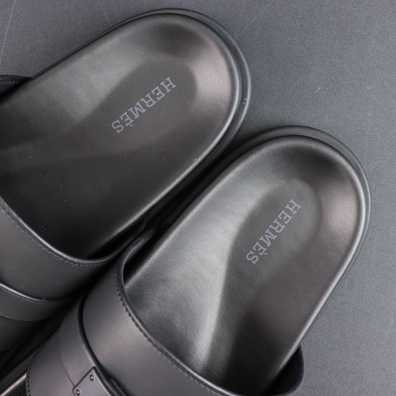 Hermes Extra Sandal - Black Calfskin