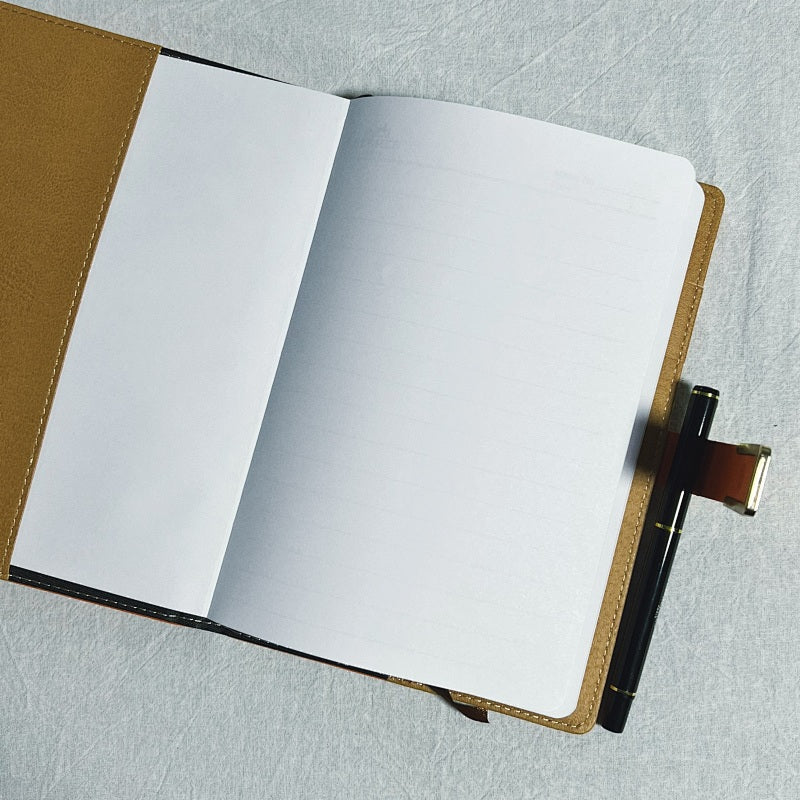 Hermès Leather Notebook - Orange/Gold