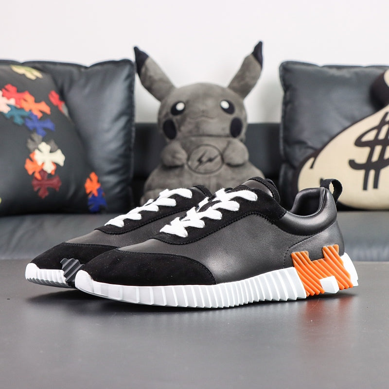 Hermes Bouncing Sneaker - Black/Orange