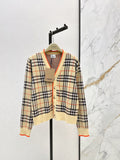 Vintage Check Jacquard Cardigan