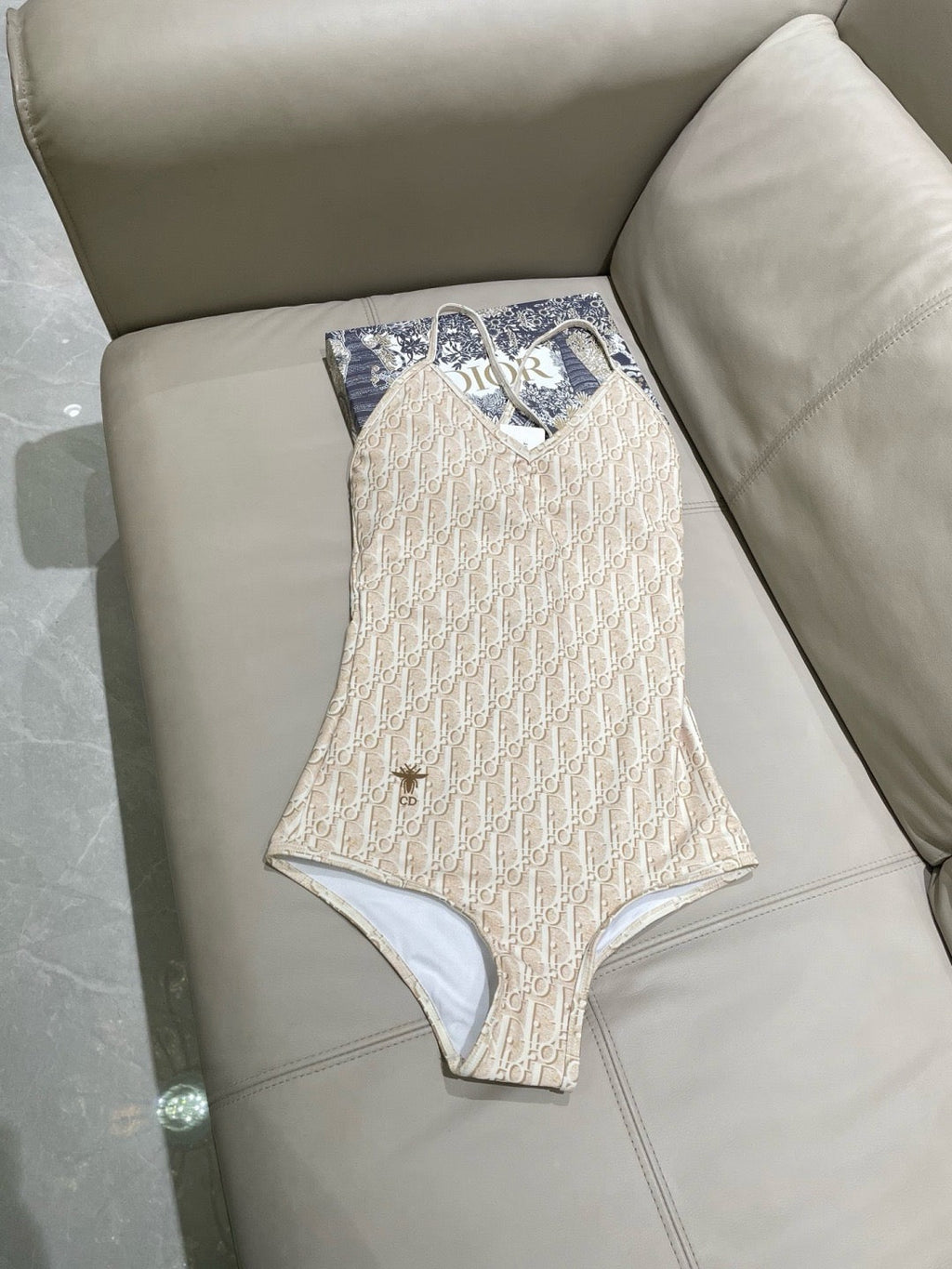 Oblique One-Piece Swimsuit