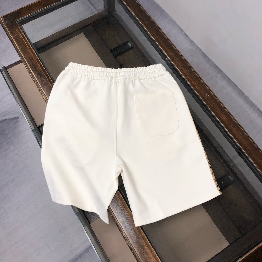 Check Side Stripe Drawstring Shorts