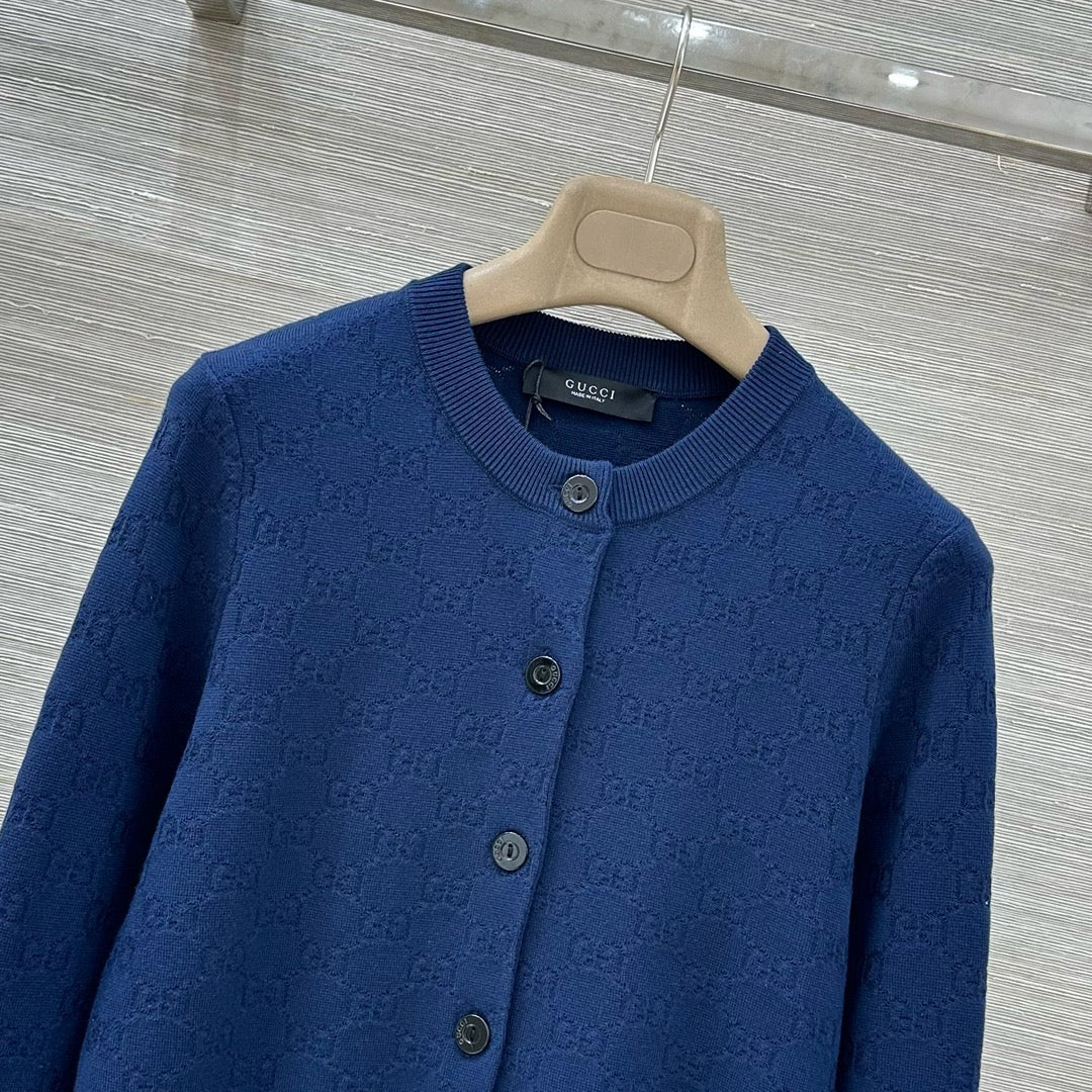 Fine Fabric Jacquard Cardigan