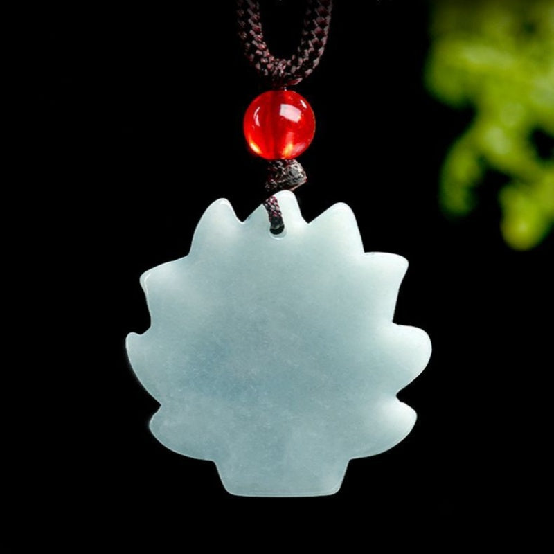 Nine-Tailed Fox Jadeite Pendant-Wisdom. Adaptability & Confidence