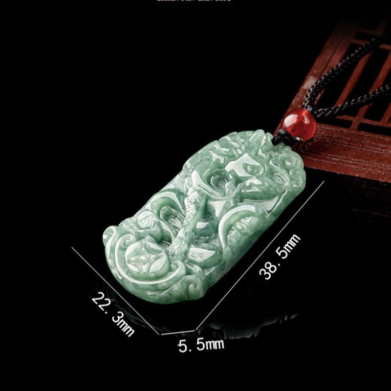 Dragon & Phoenix Couple Jade Pendant Set-Love. Harmony & Lasting Blessings