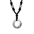 Lucky Clouds Black Agate Bead 999 Silver Pendant-Prosperity Luck