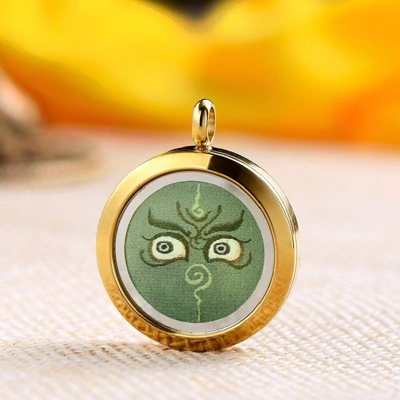 Buddha Eyes Pendant-Thangka Ghau Prayer Box