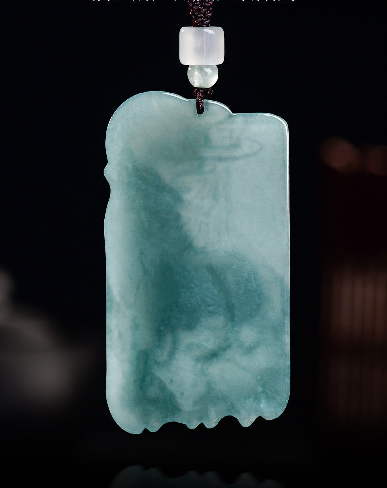Howling Wolf Jade Pendant-Stay True and Stand Through Every Storm
