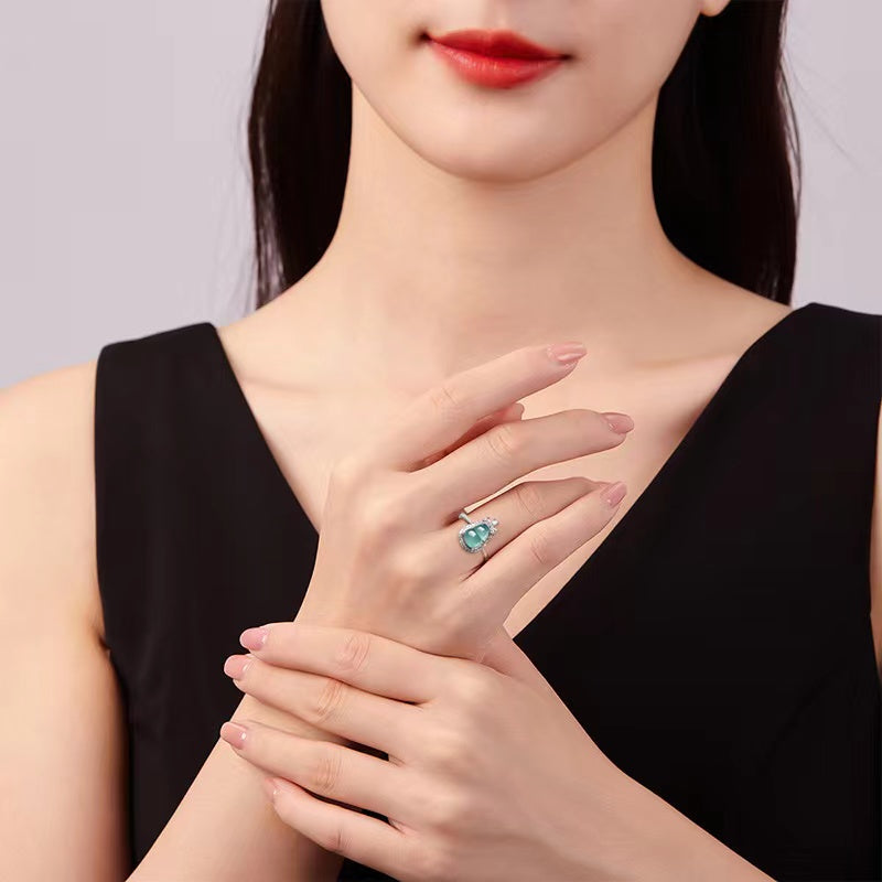 Fengshui Calabash Lucky Jade Ring