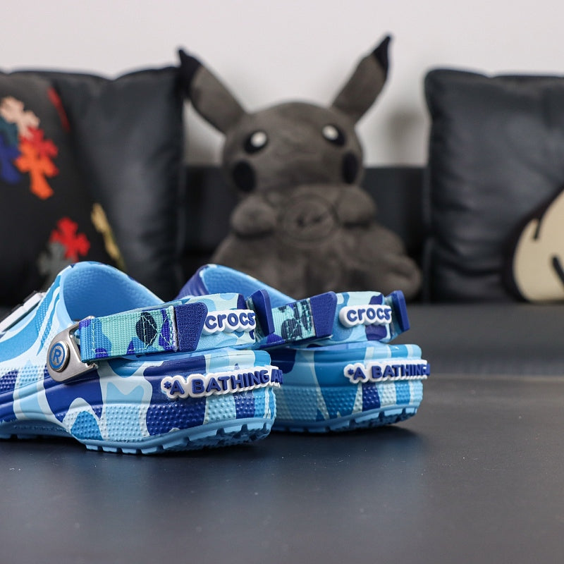 BAPE x Crocs Classic Clog - Blue ABC Camo