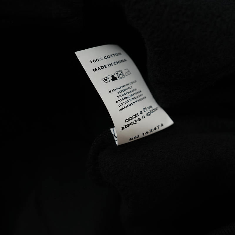 Sp5der Angel Number Hoodie Black
