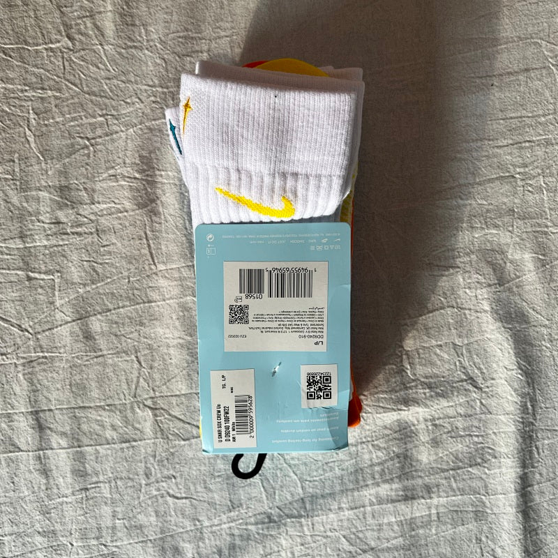 Nk NOCTA Crew Socks White Blue Orange