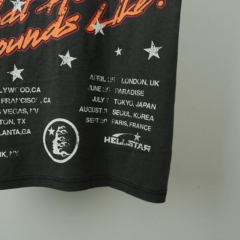 Hellstar Studios Biker Tour Short Sleeve Tee Shirt Black