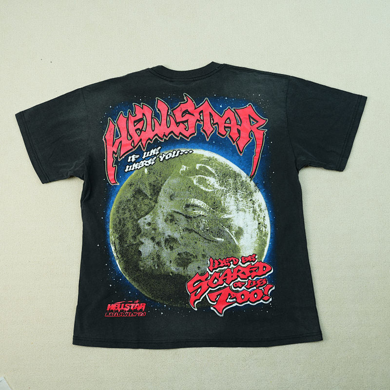 Hellstar Full Moon T-Shirt Black