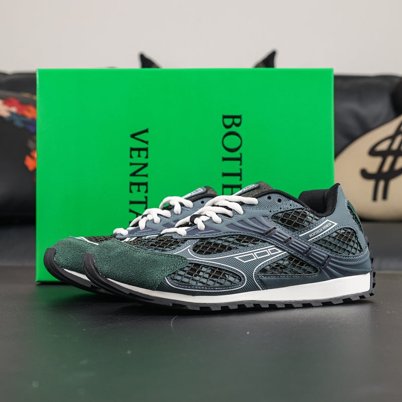 Bottega Veneta Orbit Sneaker - Dark Green/Grey