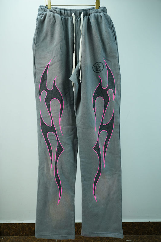 Hellstar Grey Future Flame Sweatpants