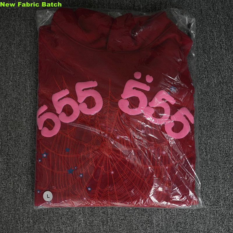 Sp5Der Worldwide Red Angel Number 555 Hoodie
