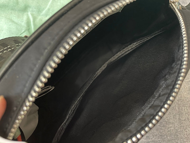Off-White Crossbody Bag with Dust Bag - Black