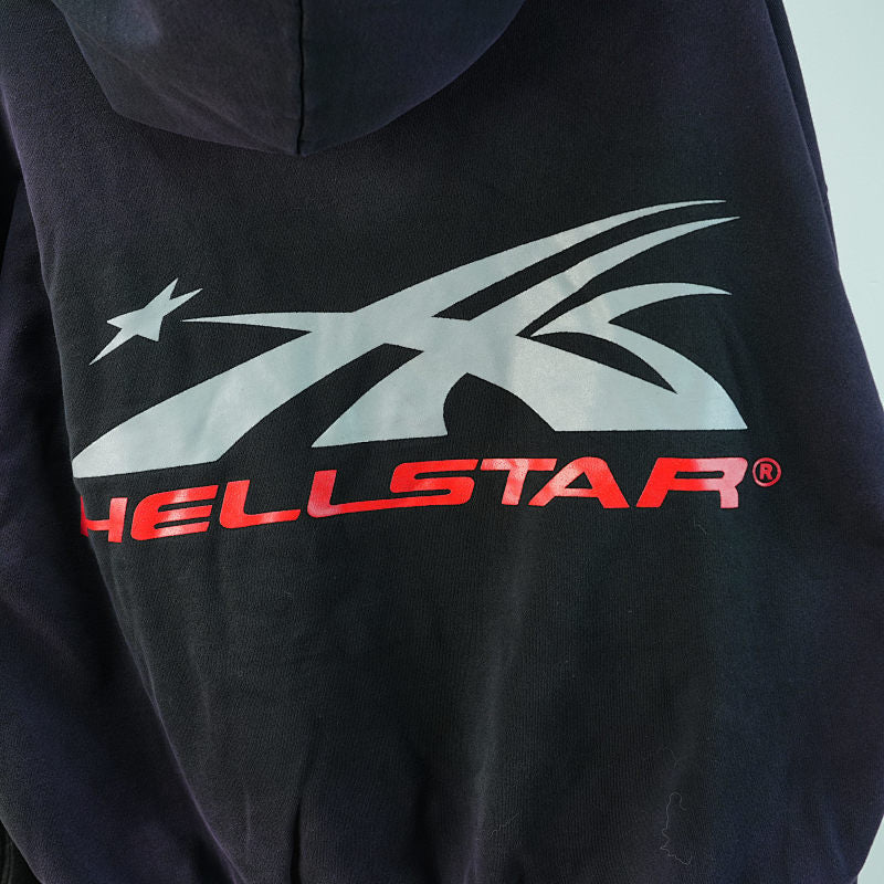 Hellstar Airbrushed Skull Hoodie Black