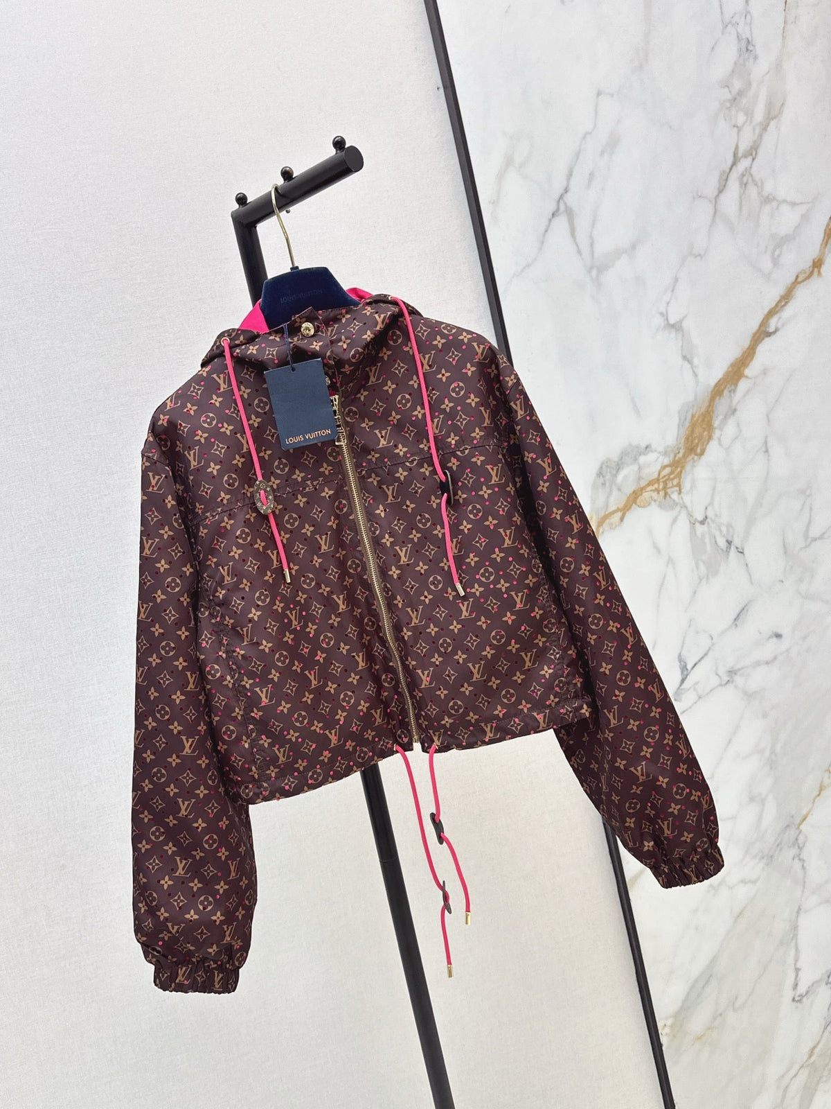Monogram Hooded Windbreaker Jacket