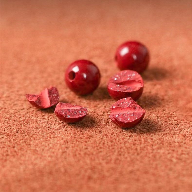 925 Silver Pixiu Bracelet-Natural Cinnabar Bead