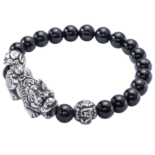 925 Silver Pixiu Six Words Bead Mantra Bracelet