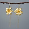 925 Silver Thrive Lily Charm Earrings