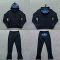 Hoodie Set Black Blue
