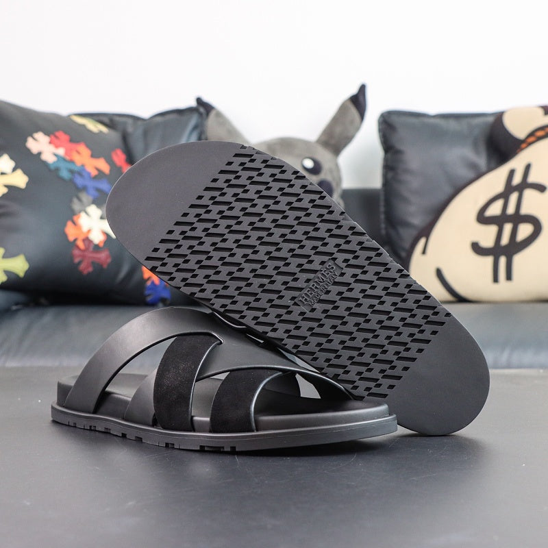 Hermes Izmir Sandal - Black/Black