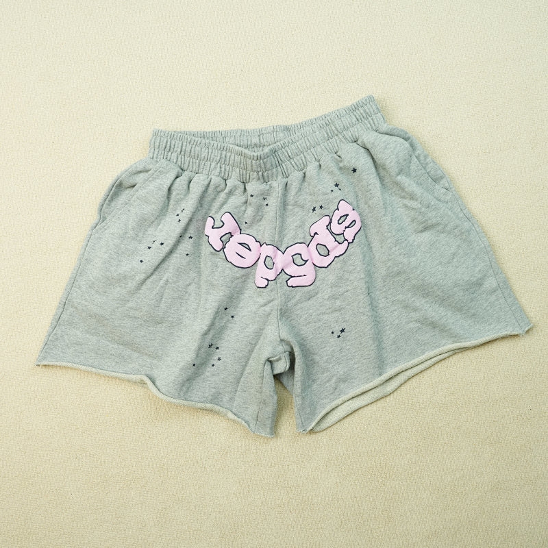 Sp5Der Og Web Logo Sweat Short Heather Grey