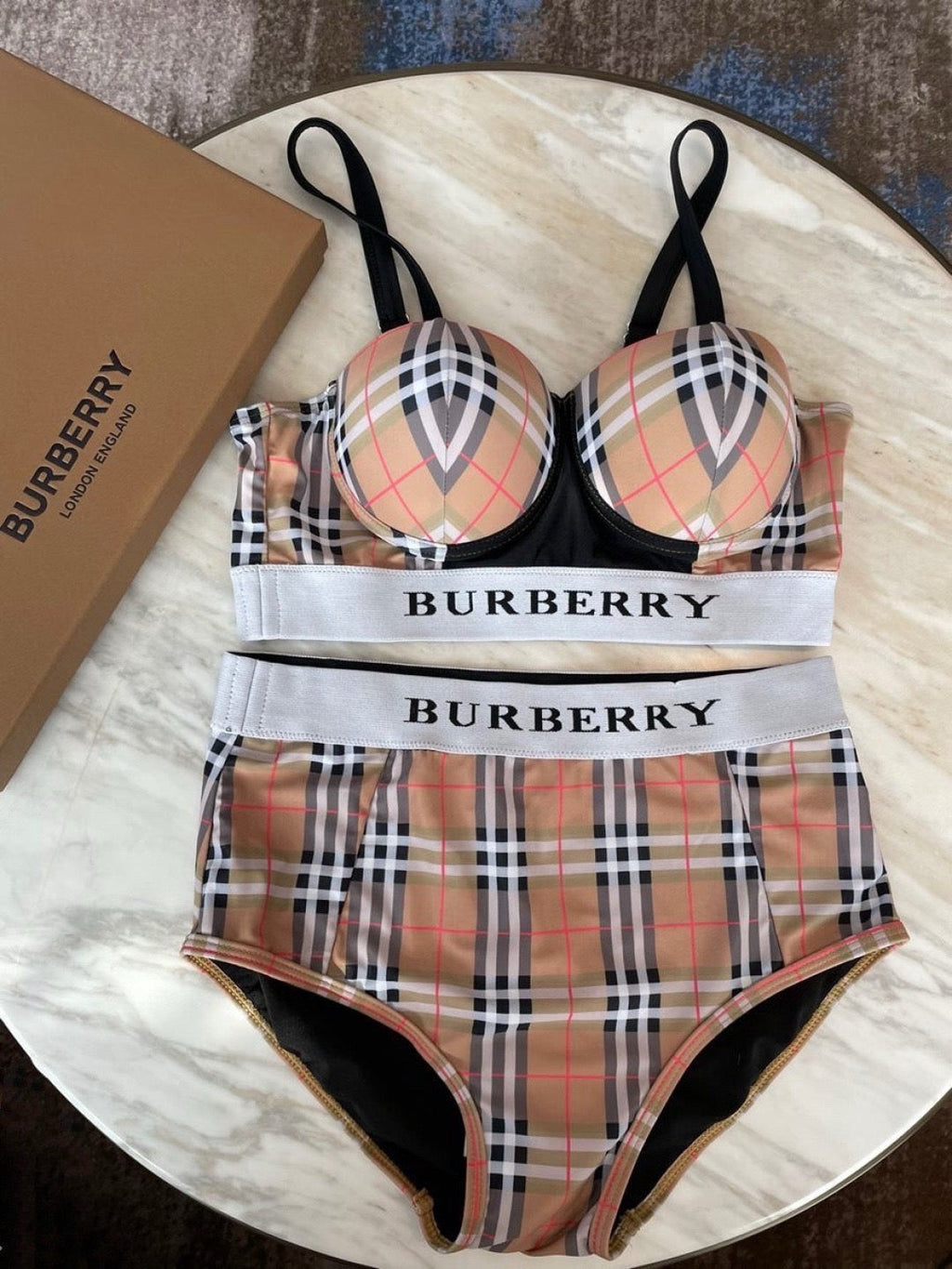 Vintage Check Bikini Set