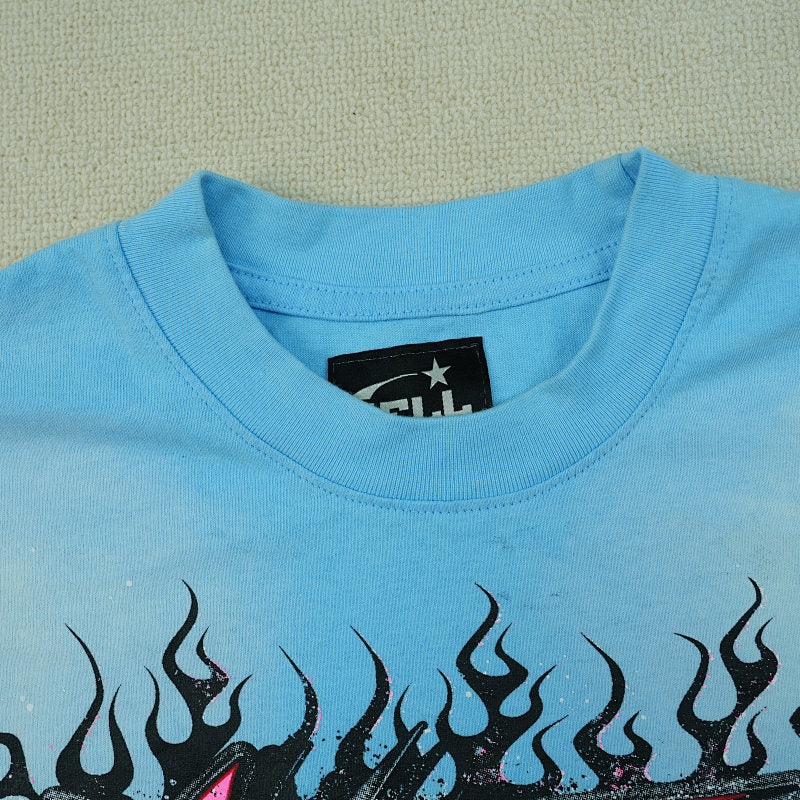 Hellstar Neuron Tour T-Shirt Light Blue