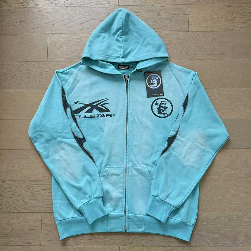Hellstar Sport Zip-Up Hoodie (Teal)