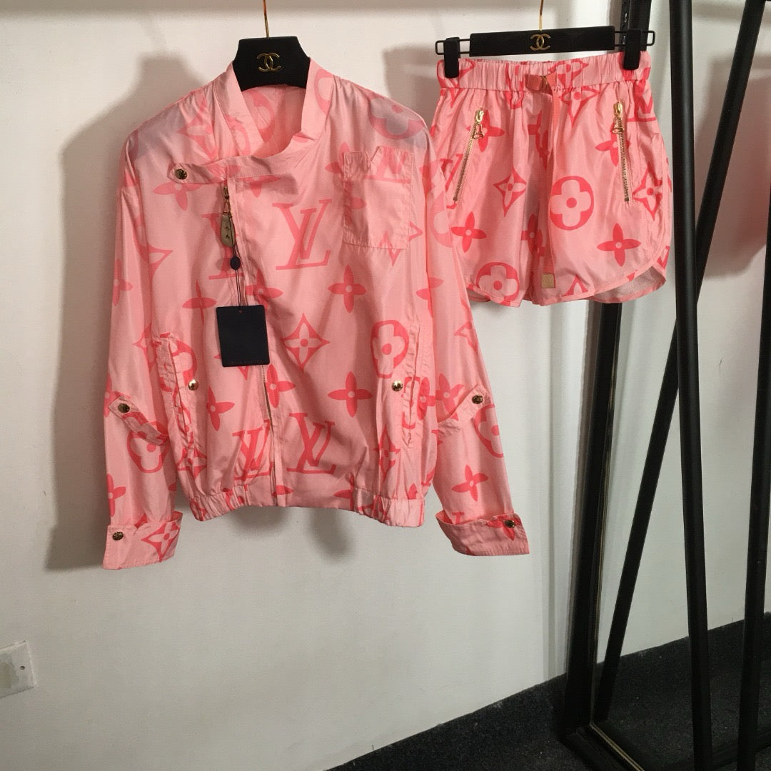 Monogram Windbreaker Jacket Set