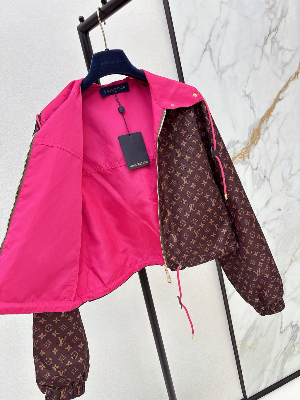 Monogram Hooded Windbreaker Jacket