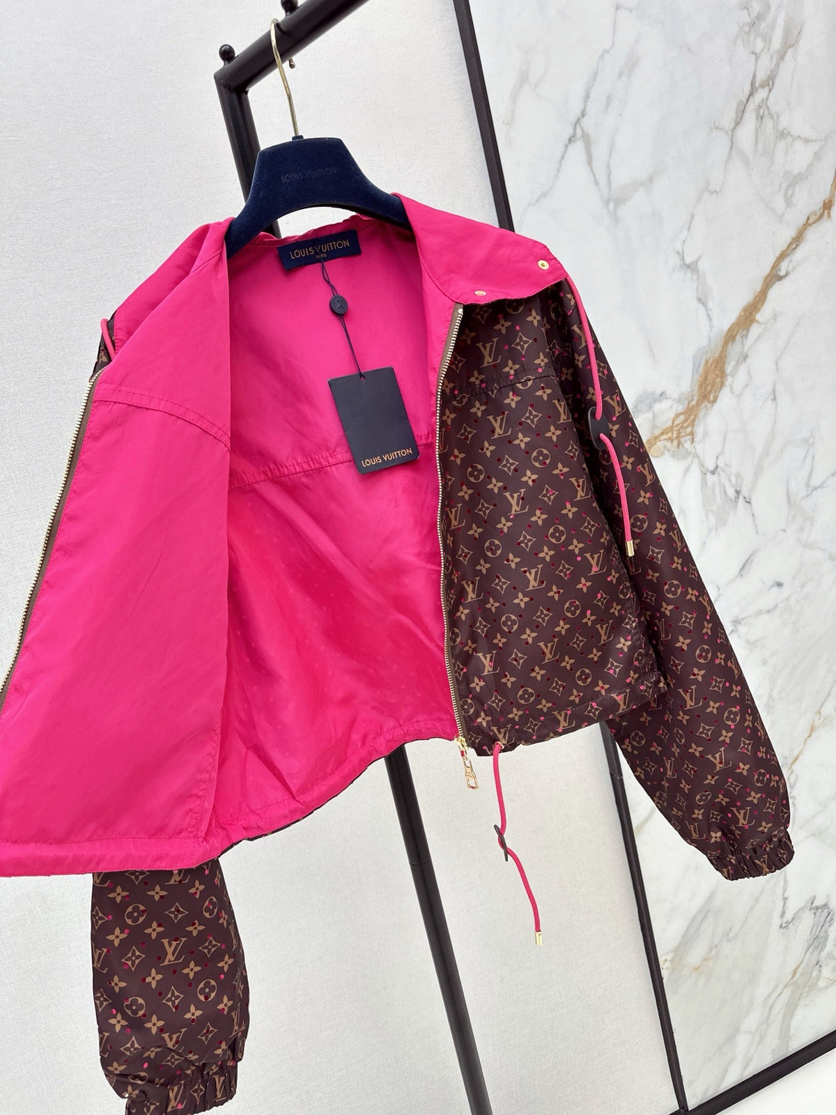 Monogram Hooded Windbreaker Jacket