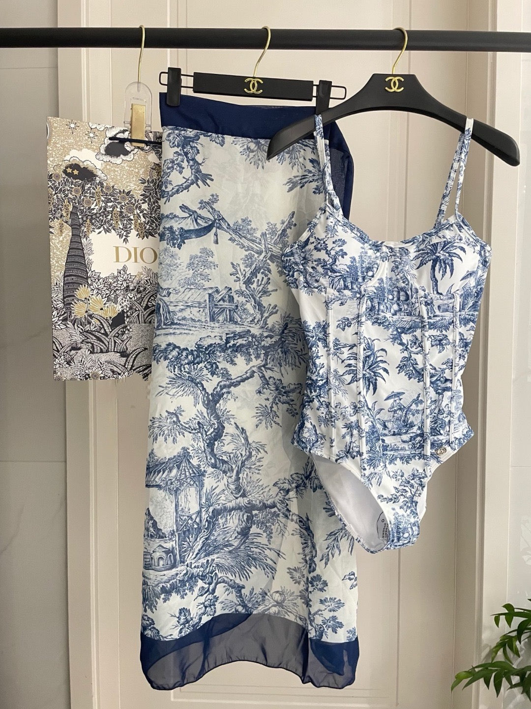 Toile de Jouy 2-Piece Swimsuit