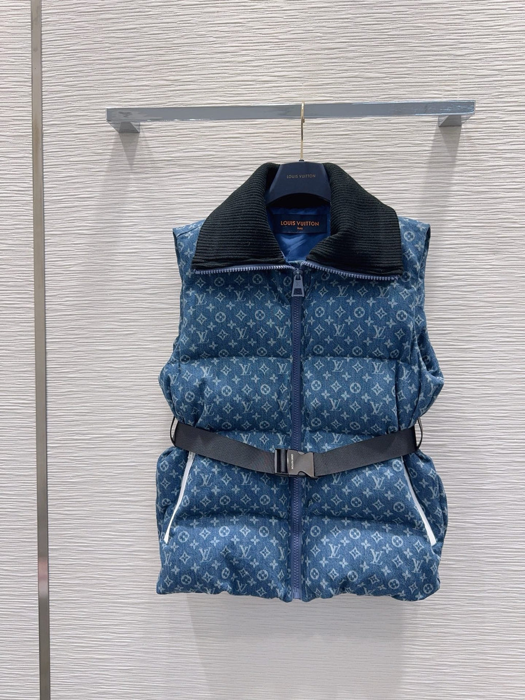 Denim Puffer Vest