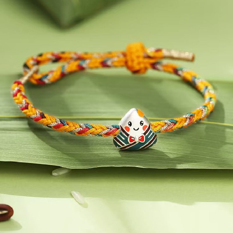 Parent-Child Handmade String Silver Bracelet-Luck and Protection