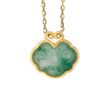 Auspicious Clouds Natural Emerald Necklace-Traditional Prosperity Symbol
