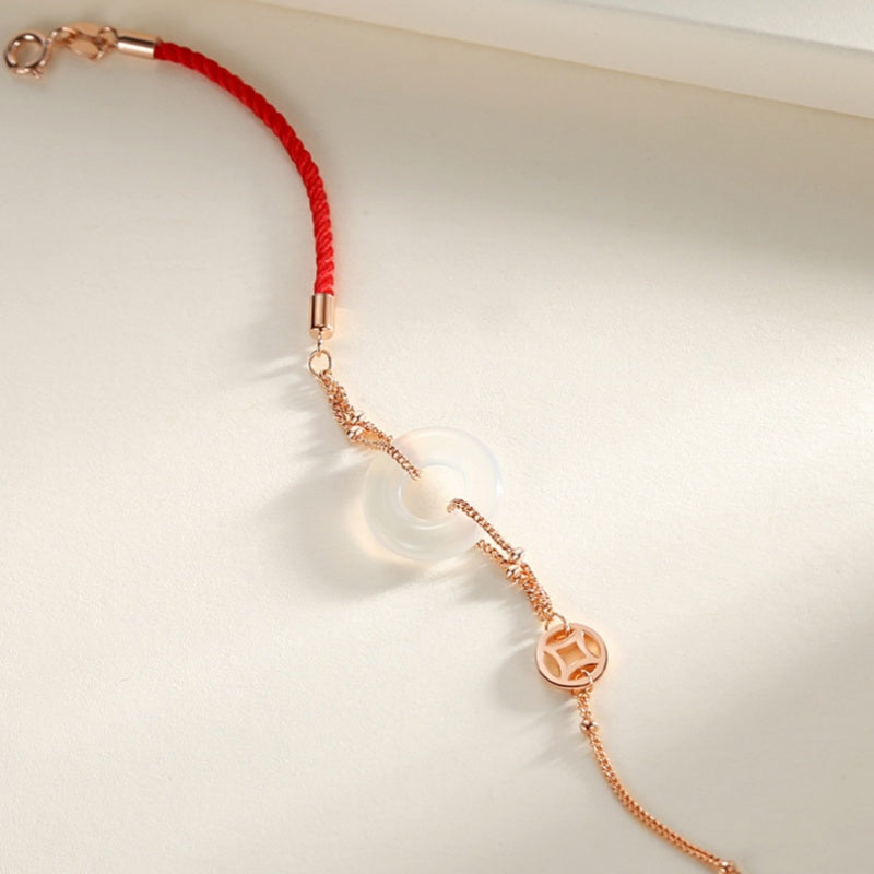 White Jade Bracelet-Fu Blessing