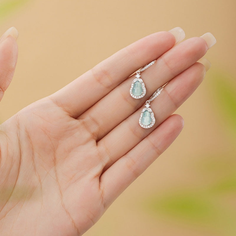 Calabash Ice Jade Earrings