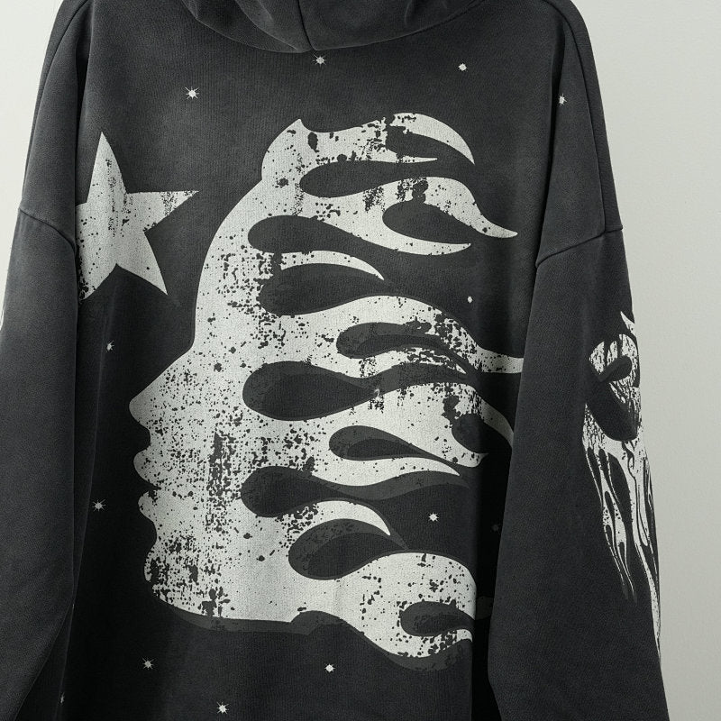 Hellstar Racer Hoodie Sweatshirt Vintage Black