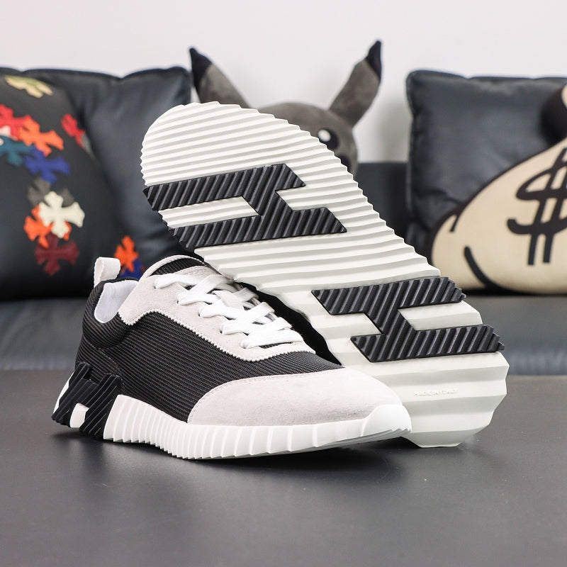Hermes Bouncing Sneaker - Black/White